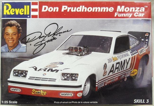 Revell 1/25 Don Prudhomme Monza Funny Car Army Snake, 7615 plastic model kit